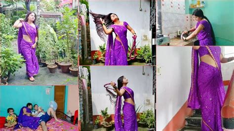 Saree Vlog Full Day Saree Vlog Morning To Night Indian House