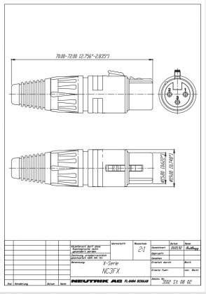 Neutrik Nc Fx B Black Pin Female Xlr Connector With Gold Contacts Nc