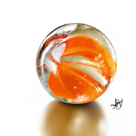 digital painting of a marble ball. by laziee2ann on deviantART