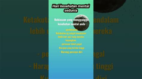 Kebiasaan Yang Mengganggu Kesehatan Mental Shorts Youtube