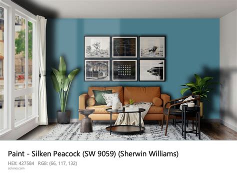 Sherwin Williams Silken Peacock Sw Paint Color Codes Similar