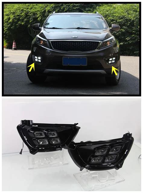 Waterproof Car LED DRL For KIA Sportage R 2014 2015 2016 Xenon White