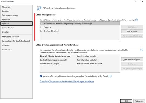 Word Sprache Ndern Schritt F R Schritt