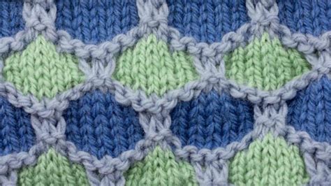 3 Color Honeycomb Stitch Knitting Stitch Dictionary