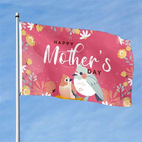 Cayyon Happy Mothers Day Flags 3x5 Happy Mothers Day Flag Banner With