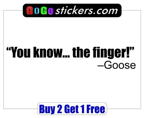 an ad with the text you know, the finger? gose buy 2 get 1 free