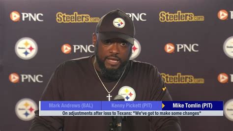 Pittsburgh Steelers Head Coach Mike Tomlin On Steelers Loss To Texans We Ve Got To Make Some