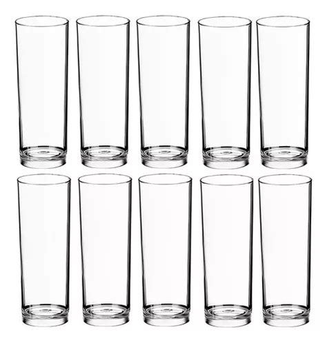 Juego De 10 Vasos De Plástico Boccati Longo Party Long Drink De 370 Ml Mercadolibre