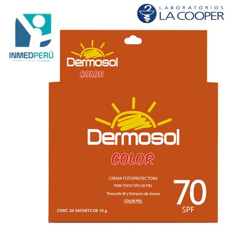 Bloqueador Dermosol Color SPF 70 En 10 G 70 G 120 G Inmed