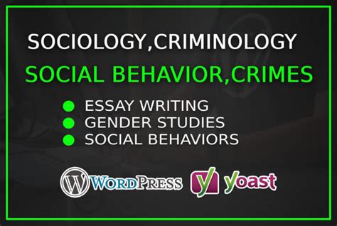 Write On Sociology Criminology Psychology And Research Report By