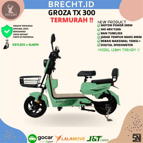 Jual Sepeda Listrik Exotic GROZA TX 300 E Bike 500 Watt Garansi