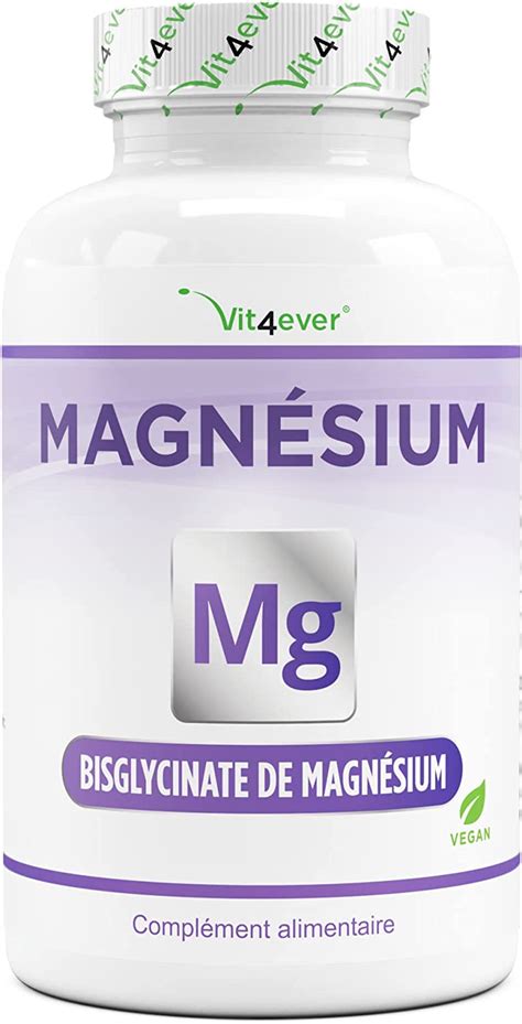 Bisglycinate de magnésium 365 gélules Premium Magnésium chélaté