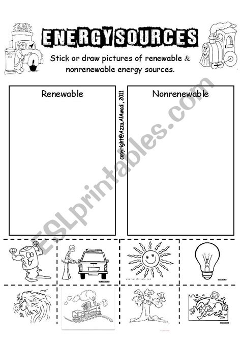 Energy Sources Esl Worksheet By Azza