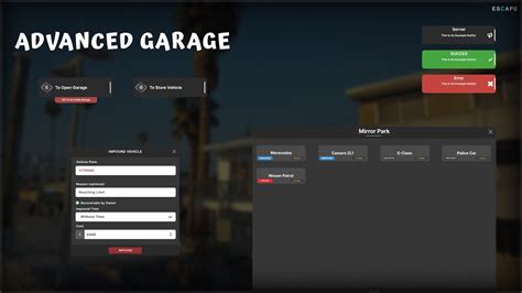 [qb Esx] Advanced Garage System Management Fivem Releases Cfx Re