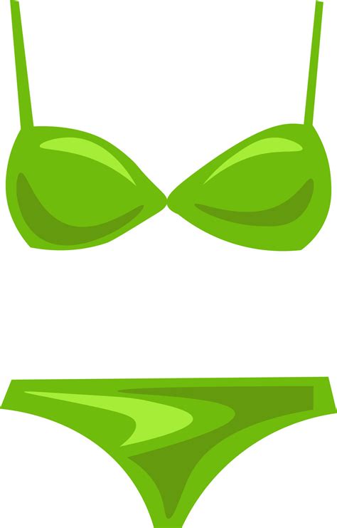 Bikini Verde Ilustraci N Vector Sobre Fondo Blanco Vector En Vecteezy