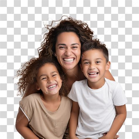 Família Mãe e Filhos PNG Transparente download Designi