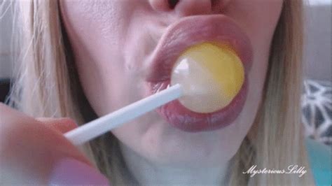 Big Close Up On My Lips Licking The Lollipop Wmv Hd Mysterious Lilly