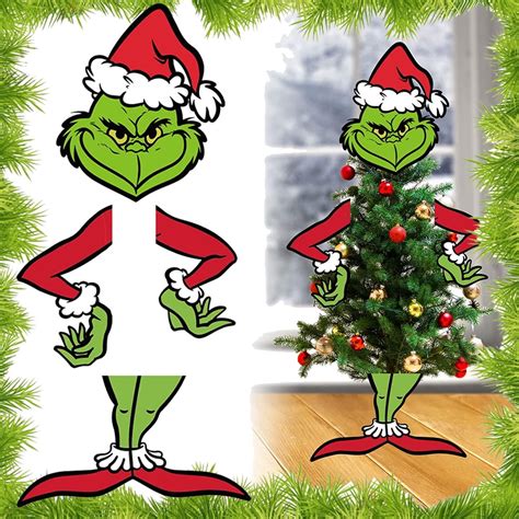 Grinch Christmas Tree Topper Decorations,Christmas Tree Ornaments,Grinch Christmas Decorations ...