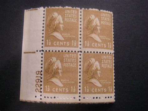 Scott 805, 1.5c Martha Washington, PB4 #22919 LL, MNH Prexie Beauty