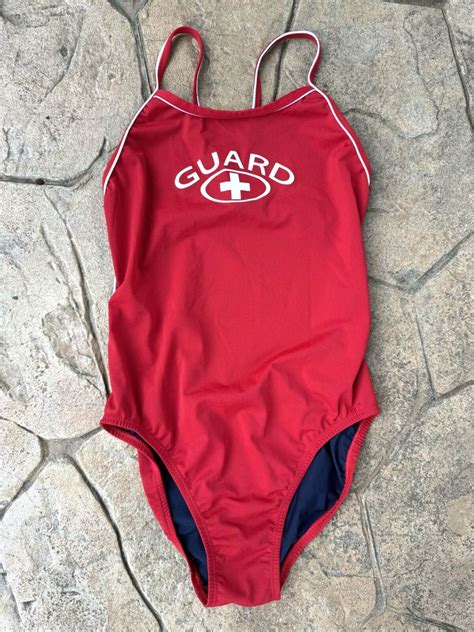 Waterpro Lifeguard One Piece Swimsuit Size 36 Excelle Gem