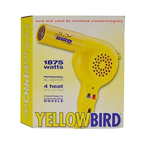 Conair Pro Yellow Bird Hair Dryer (Model: YB075W) Review - Coffee Yum