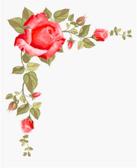 Pink Rose Border Clip Art Free