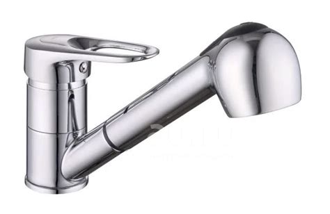 Смеситель для кухни Lucky TAP d40, выдвижная лейка, на гайке, латунь KP ...