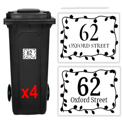 Wheelie Bin Number Sticker 20cm 16 Colours Station Free 53 Off