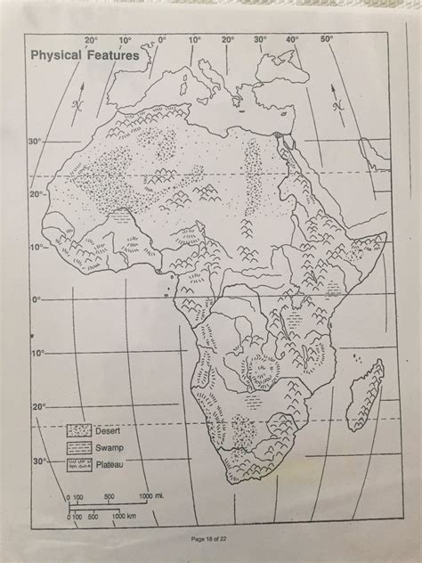 Africa Physical Features Map Quiz