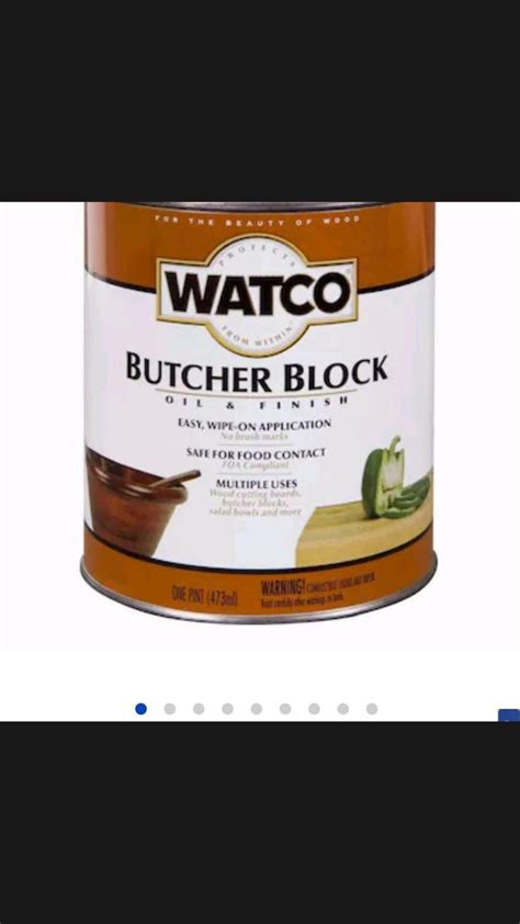 Food safe Watco Oil. I used it on my walnut butcher block. | Butcher ...