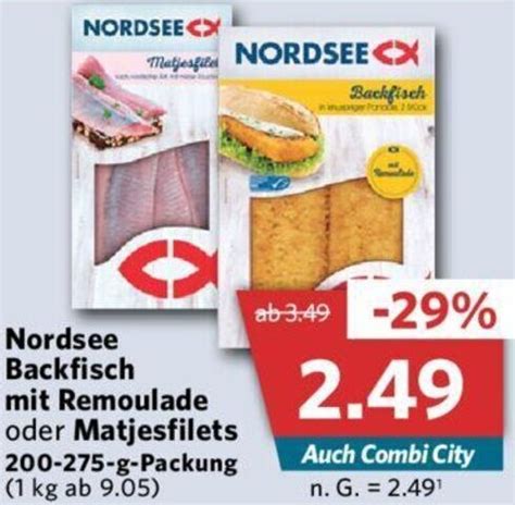 Nordsee Backfisch Mit Remoulade Oder Matjesfilets G Packung