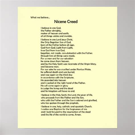 Poster Nicene Creed Customizable Poster