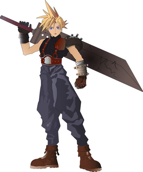 Cloud Strife Final Fantasy Vii Vector Portrait By Adventnz On Deviantart