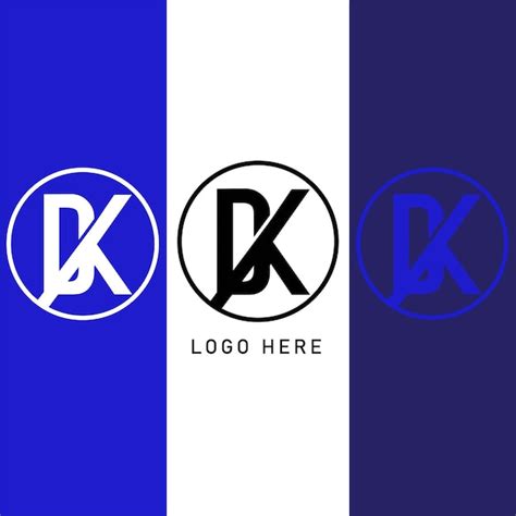 Design Do Logotipo Da Letra Inicial Dk Vetor Premium