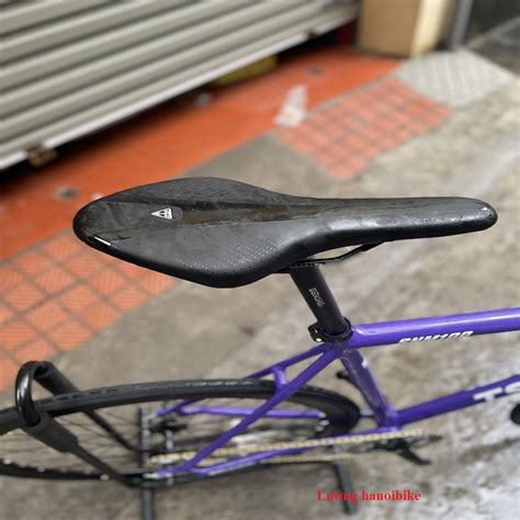 Xe đạp Fixed gear Tsunami SNM100 Tím cơ bản tay cong Hanoibike shop