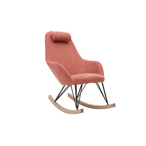 Miliboo Rocking Chair Scandinave En Tissu Effet Velours Textur