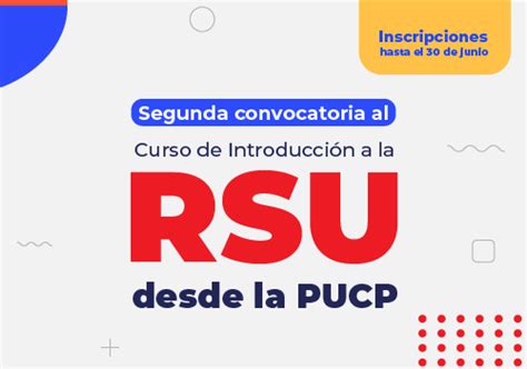 Segunda convocatoria Participa en el curso Introducción a la RSU