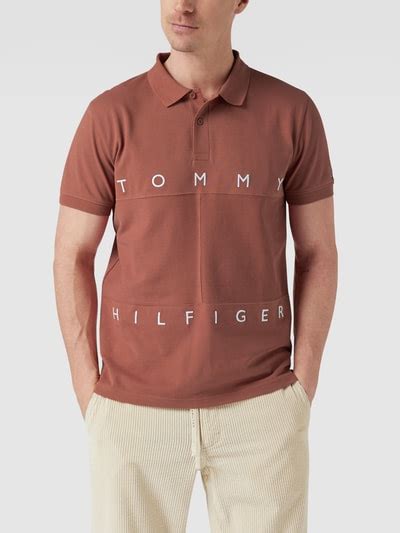 Tommy Hilfiger Regular Fit Poloshirt Mit Label Stitching Altrosa