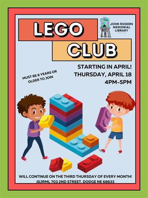 Lego Club John Rogers Memorial Library