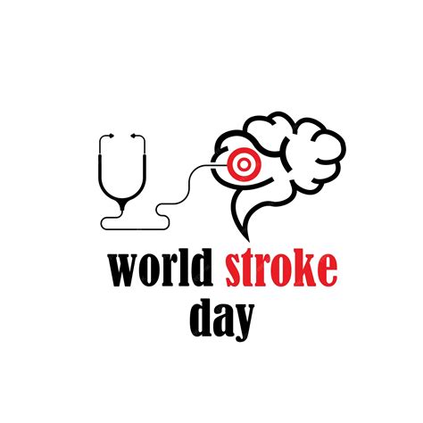 Premium Vector | World stroke day vector logo poster illustration of ...