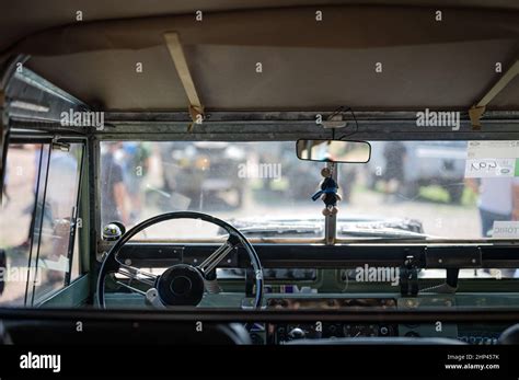 Interior cabin of a Land Rover Santana Stock Photo - Alamy