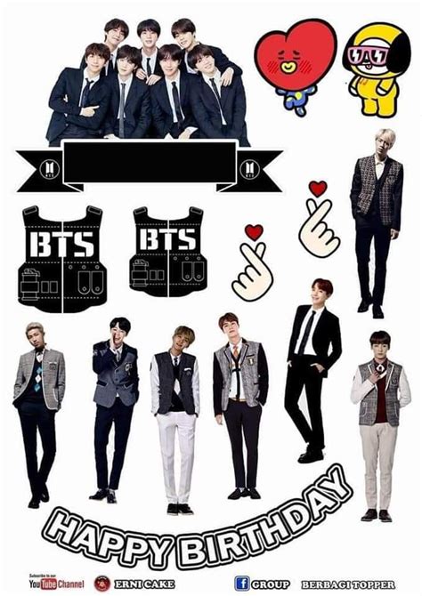 Bts Printable Cake Topper