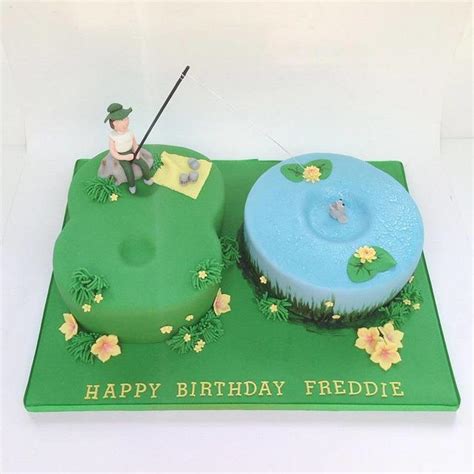 80th Fishing Cake Decorated Cake By Claire Lawrence CakesDecor