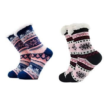 Meias Para O Inverno - Kit 2 Pares De Meias Térmica Forrada Lã Adulto Unissex Antiderrapante ...