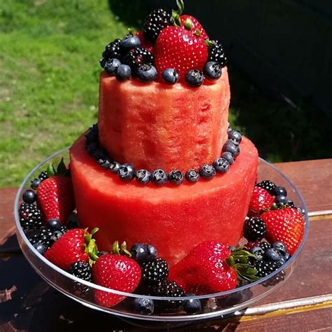 Homemade Watermelon Birthday Cake R Food