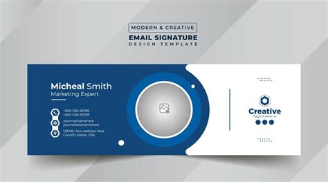 Email Signature Template Design 11431022 Vector Art at Vecteezy