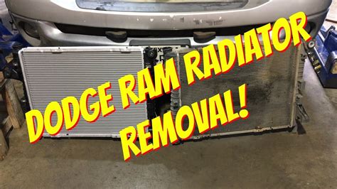 Dodge Ram Radiator Removal Replacement Youtube