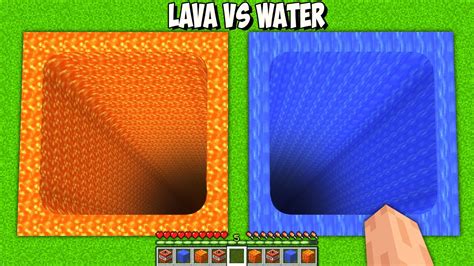 This Is The Most Deepest Lava Vs Water Pit In Minecraft Biggest Lava