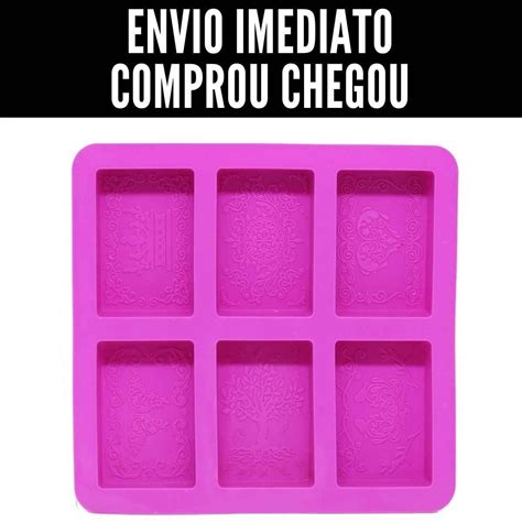 Forma De Silicone Para Sabao Caseiro - FORMA MOLDE DE SILICONE PARA SABÃO SABONETE RETANGULAR - Loja do ...
