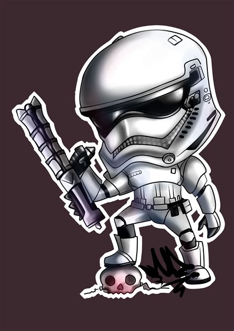 Stormtrooper Cartoon Drawing Stormtrooper Fan Art Star Wars The Force